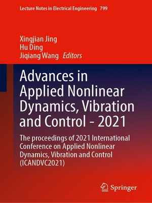 cover image of Advances in Applied Nonlinear Dynamics, Vibration and Control -2021